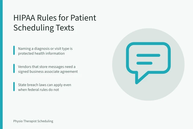 HIPAA compliance rules for physical therapy scheduling text messages. Are Your Physical Therapy Scheduling Texts HIPAA Compliant?