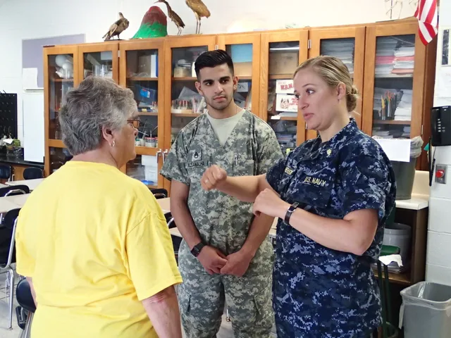 Lt. Katelyn Howenstine,right, a physical therapist from Naval Hospital Camp Lejeune, N.C., and Staff Sgt. Musab Alsawalha, an orthopedic technician from the 48th Combat Support Hospital Company Alpha, Fort Story, Va., instruct a patient on muscle exercises during Greater Chenango Cares on July 15, 2. Physical Therapy Startup: Four Decisions That Fix the Model